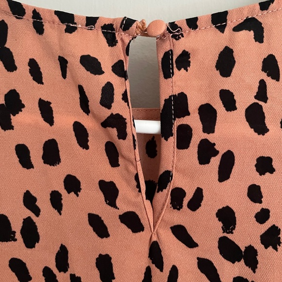 Hayden Orange/Coral and Black Abstract Animal Print Dress - Picture 4 of 7